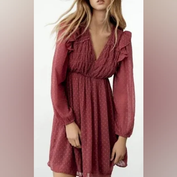 Zara long sleeve mini dress. - Picture 2 of 12